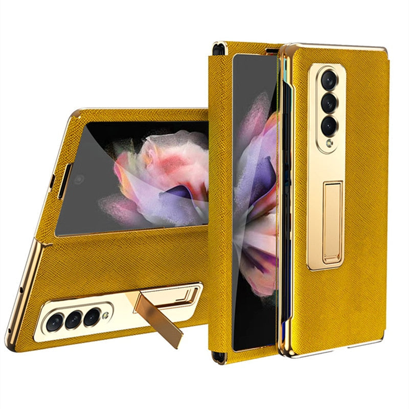 Leather Flip Cover For Galaxy Z FOLD